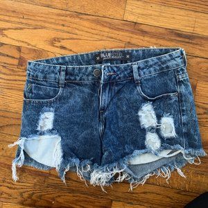 Blue Denim distressed shorts